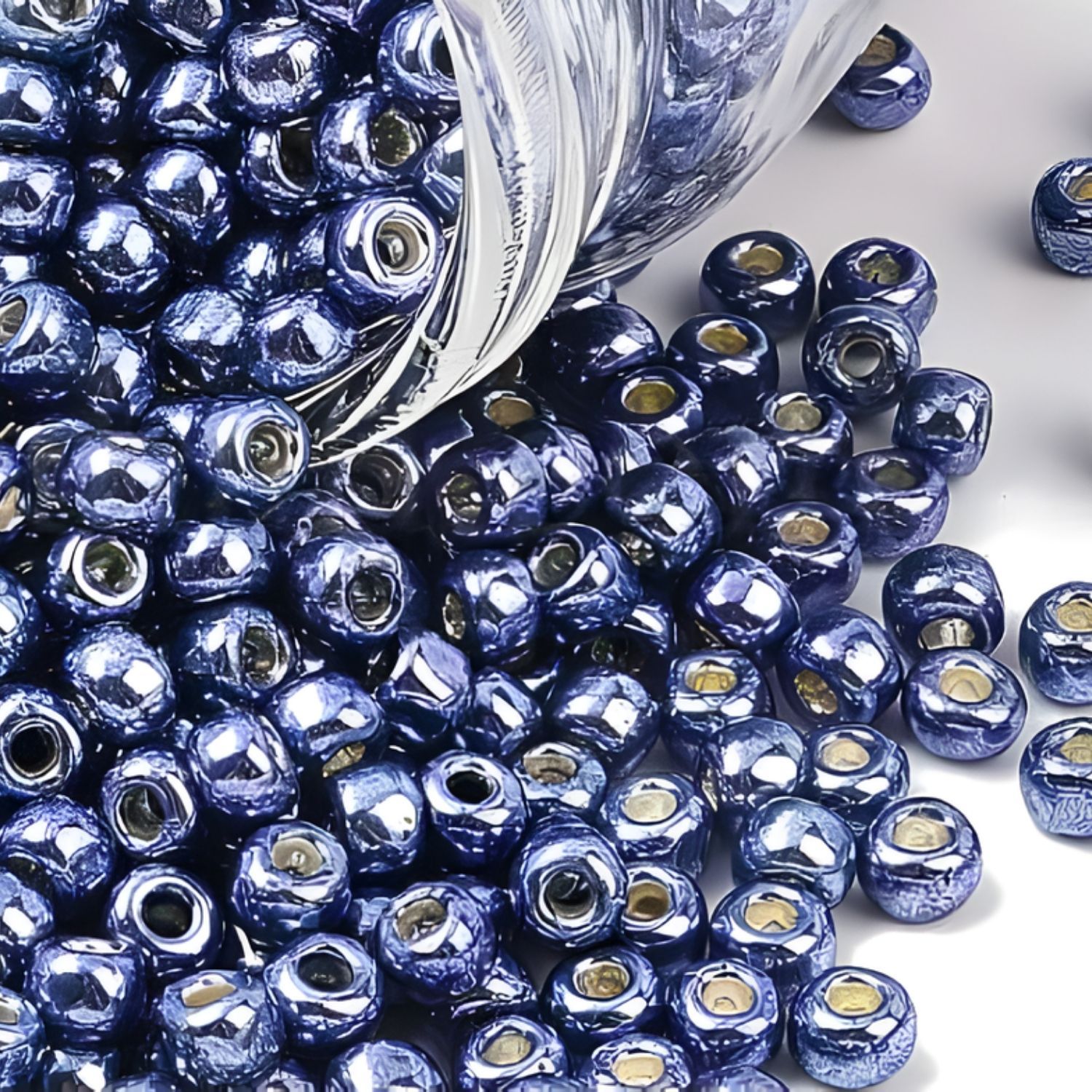 #6 Toho Seed Beads, Metallic Purple, Permanent Finish, 4x4mm, 10 Grams/0.35oz, Approx 222pcs