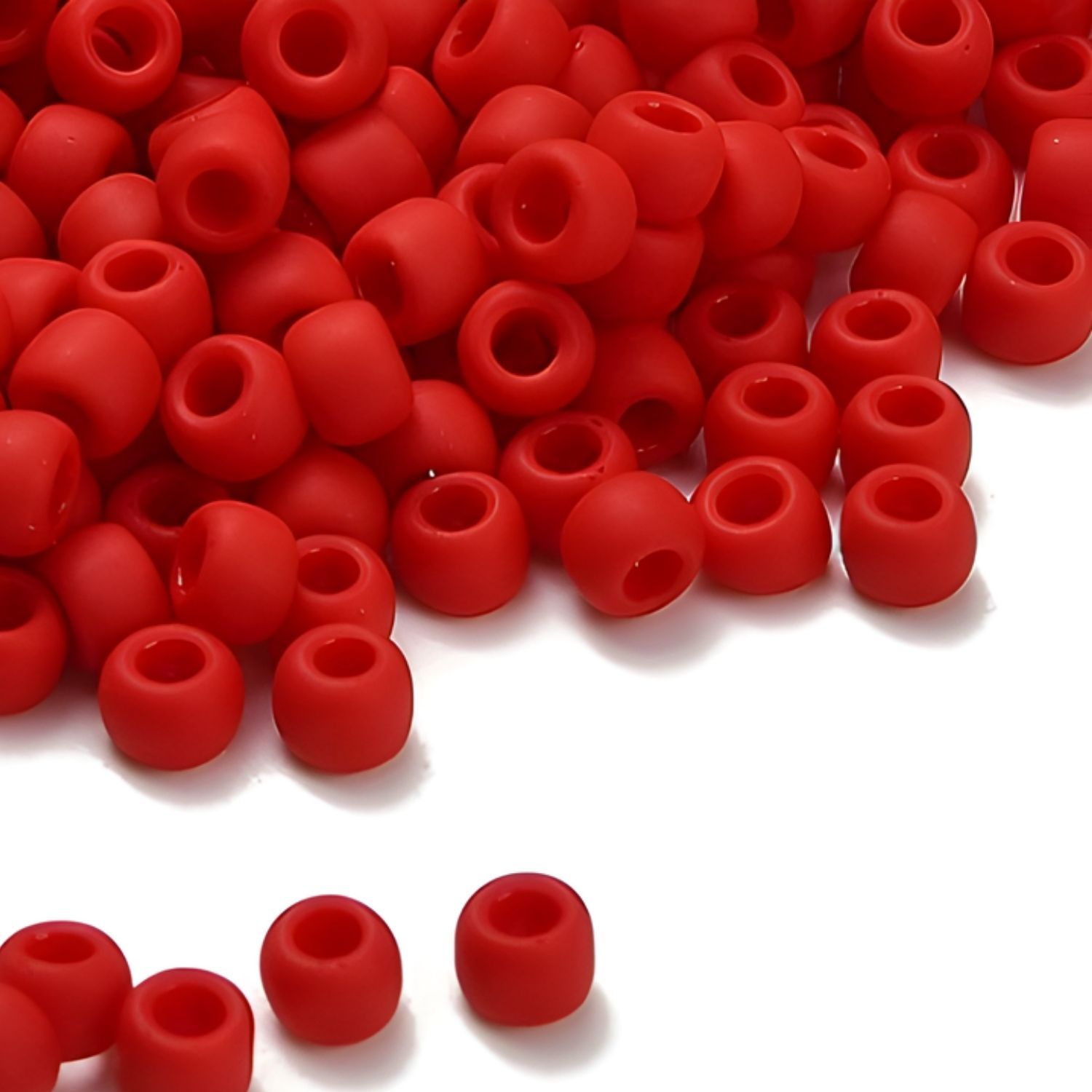 #6 Toho Seed Beads, Frosted Opaque Cherry Red, 4x4mm, 10 Grams/0.35oz, Approx 222pcs