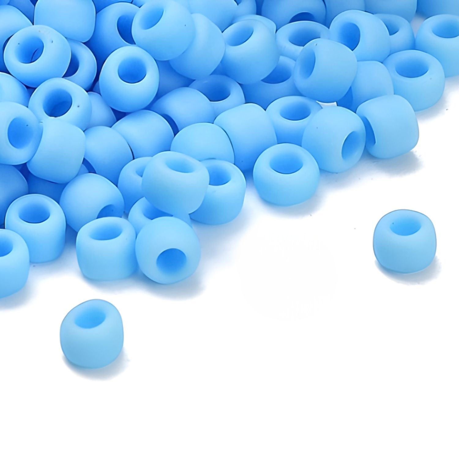 #6 Toho Seed Beads, Frosted Opaque Blue Turquoise, 4x4mm, 10 Grams/0.35oz, Approx 222pcs