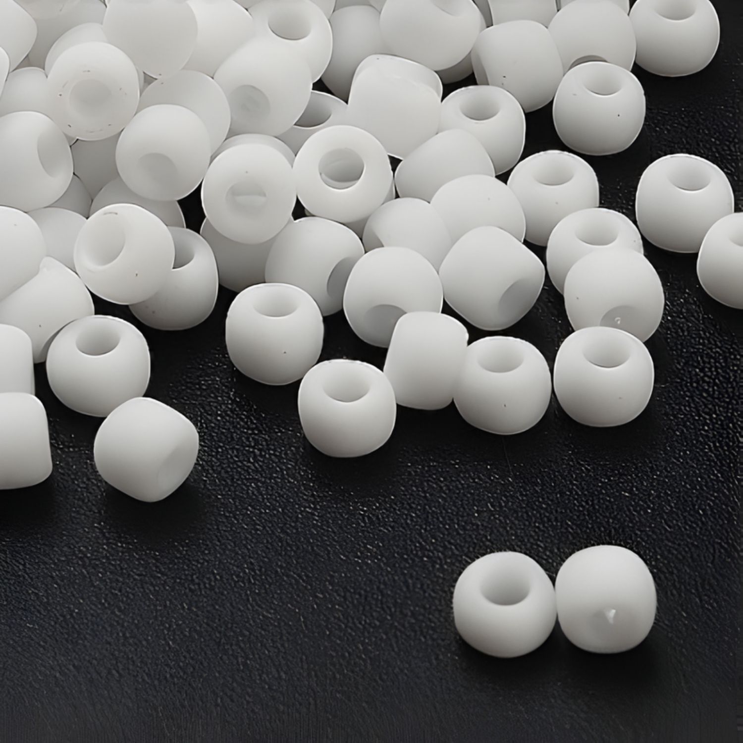 #6 Toho Seed Beads, Frosted Opaque White, 4x4mm, 10 Grams/0.35oz, Approx 222pcs