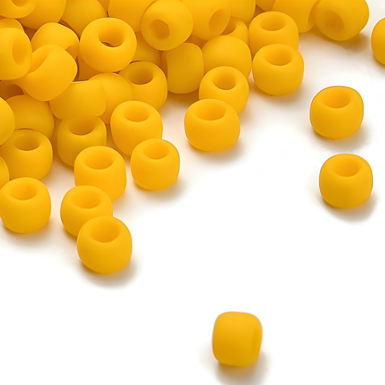 #6 Toho Seed Beads, Frosted Opaque Sunshine Yellow, 4x4mm, 10 Grams/0.35oz, Approx 222pcs