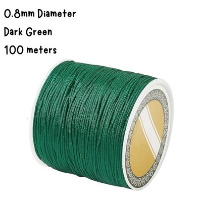 0.8mm Chinese Knotting Cord, Dark Green, 100 Meters, 52gms/1.84oz