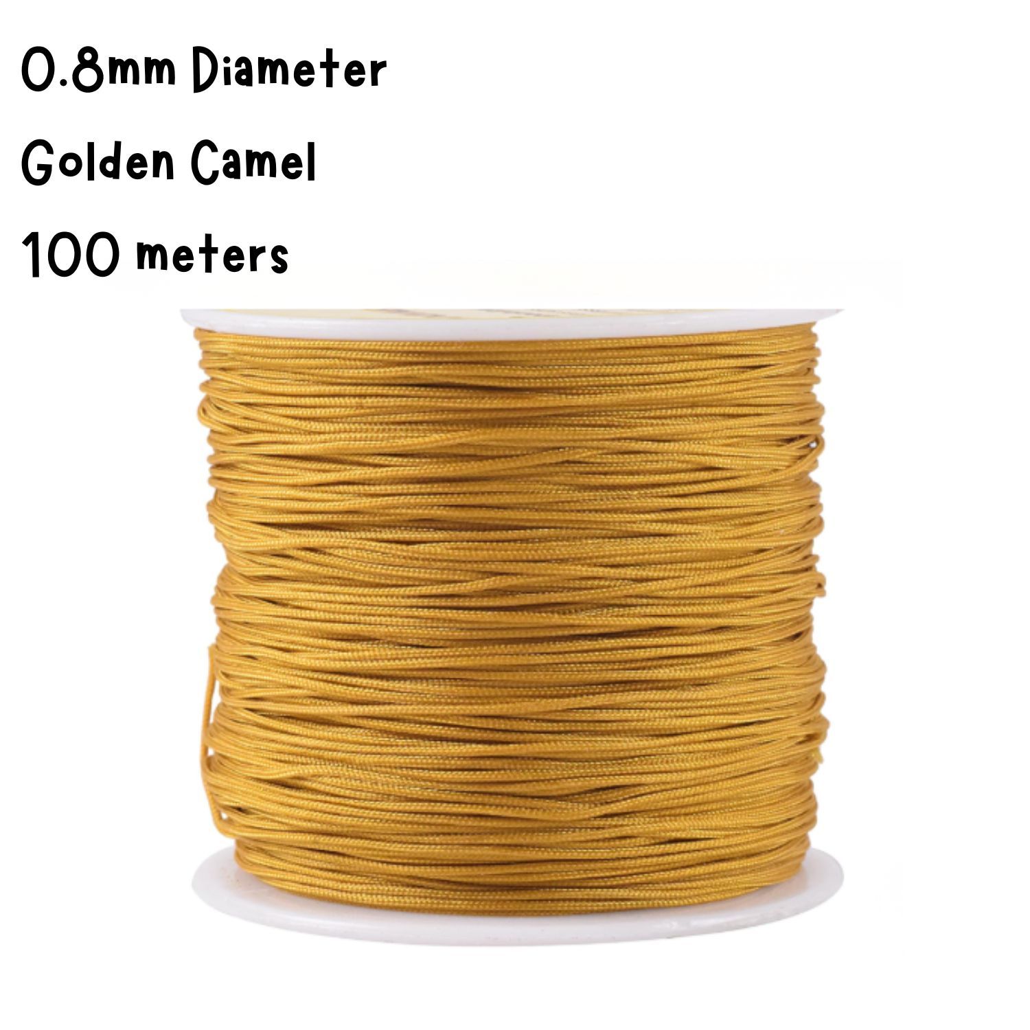 0.8mm Golden Camel, Chinese Knotting Cord, 100 Meters, 52gms/1.84oz