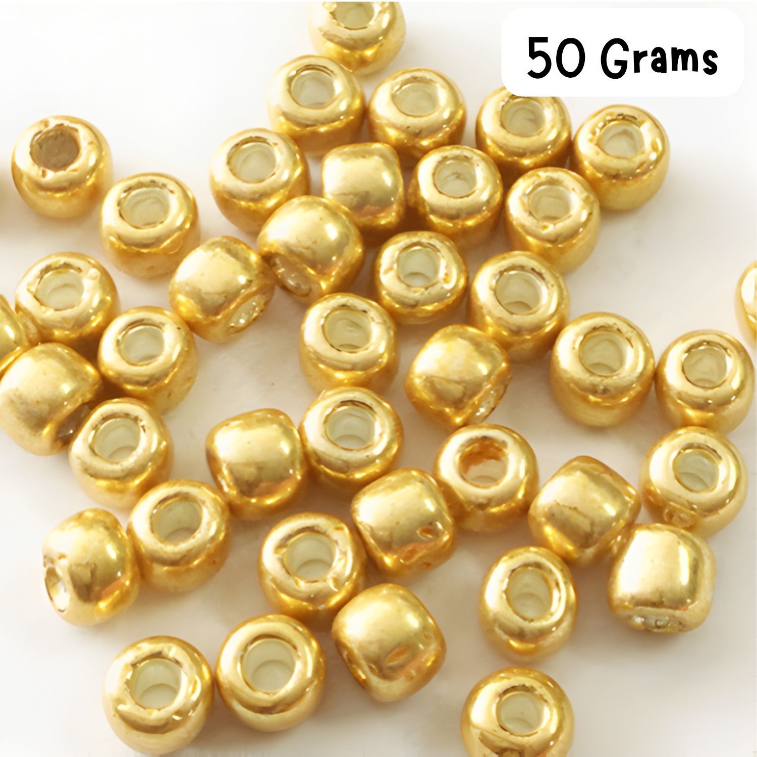 #11 Toho Seed Beads, Permanent Finish Starlight Gold, 2x2mm, 50 Grams/1.87oz, Approx 5555pcs