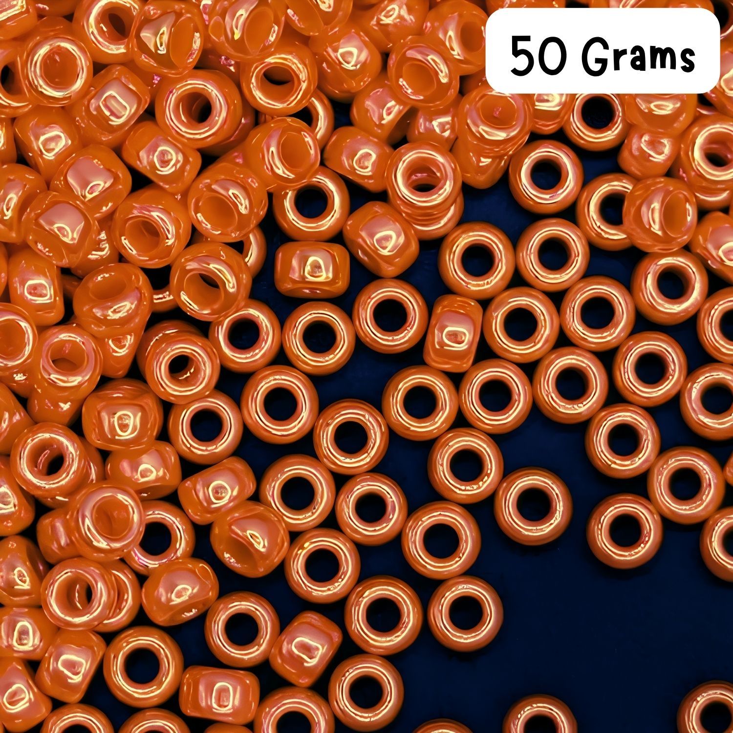 #11 Toho Seed Beads, Opaque Luster Orange Pumpkin, 2x2mm, 50 Grams/1.87oz, Approx 5555pcs