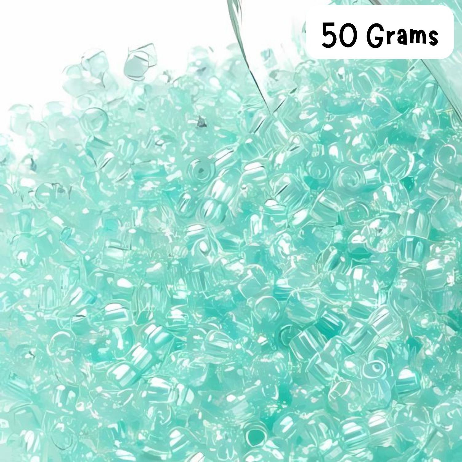 #11 Toho Seed Beads, Transparent Rainbow Seafoam Green, 2x2mm, 50 Grams/1.87oz, Approx 5555pcs