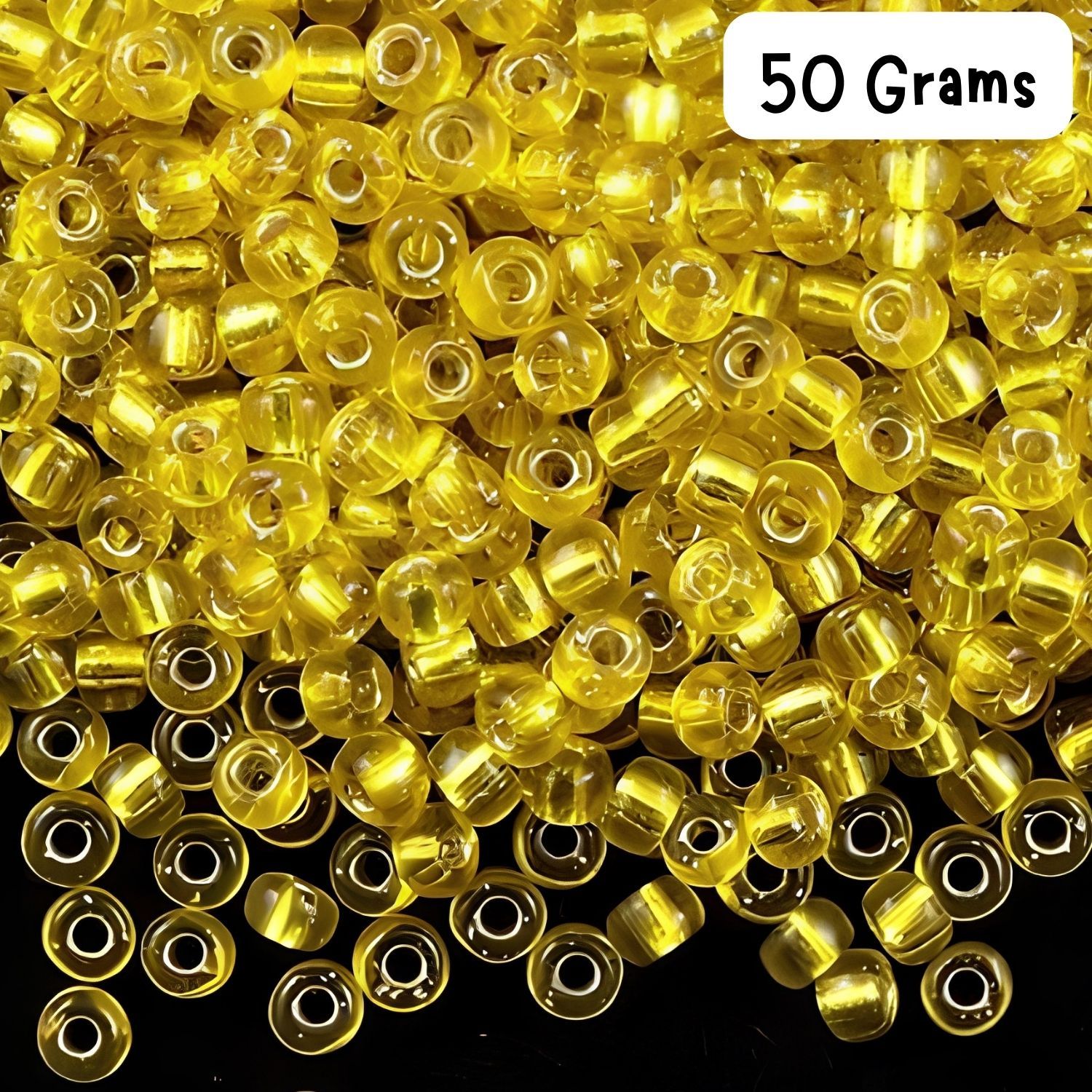 #11 Toho Seed Beads, Silver Lined Lemon Yellow, 2x2mm, 50 Grams/1.87oz, Approx 5555pcs