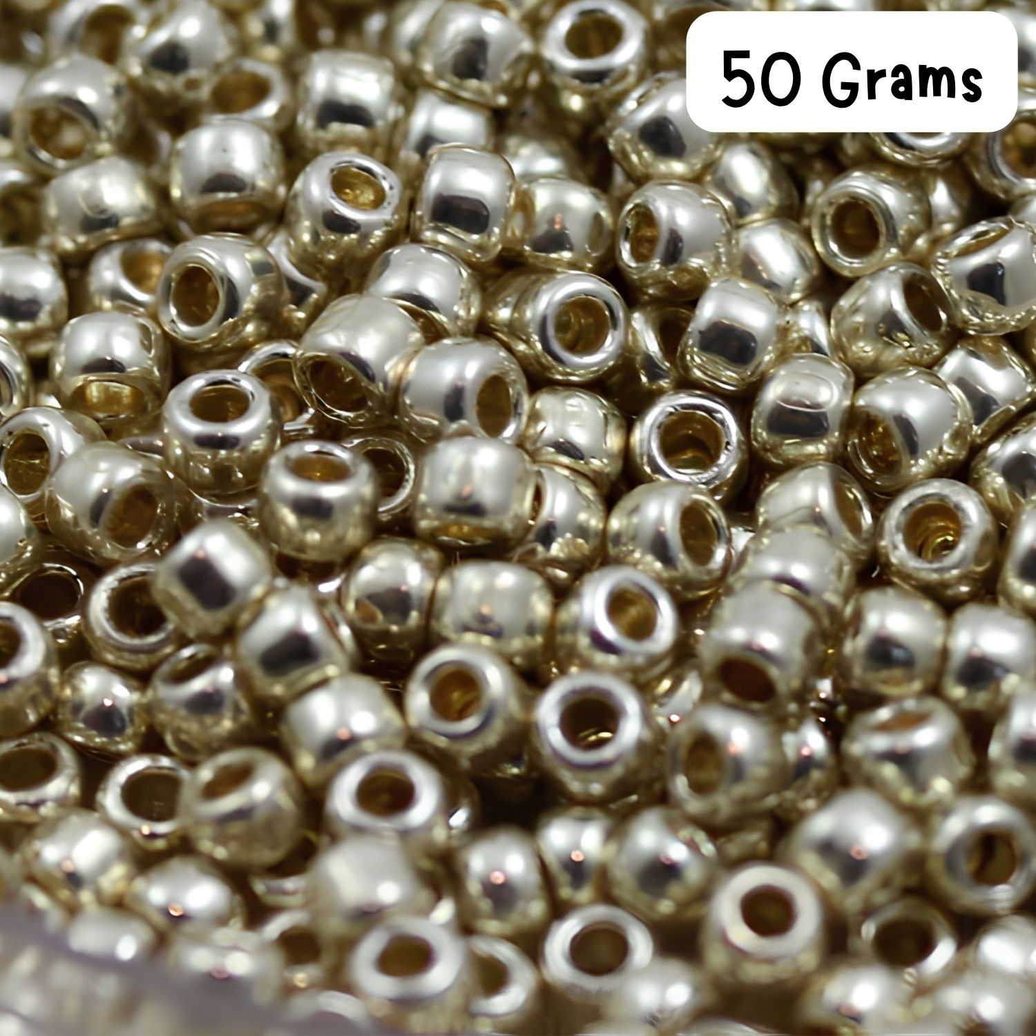 #11 Toho Seed Beads, Permanent Finish Aluminum Silver, 2x2mm, 50 Grams/1.87oz, Approx 5555pcs
