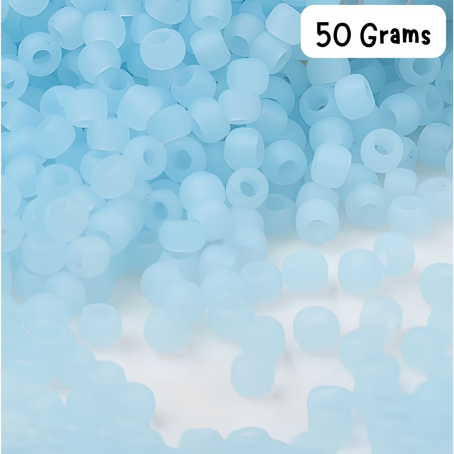 #11 Toho Seed Beads, Frosted Ceylon Aqua Blue, 2x2mm, 50 Grams/1.87oz, Approx 5555pcs