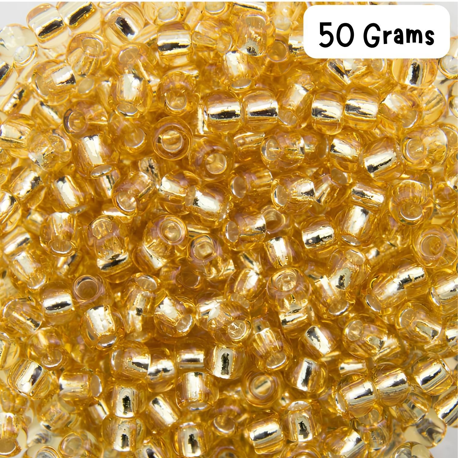 #11 Toho Seed Beads, Silver Lined Light Topaz, 2x2mm, 50 Grams/1.87oz, Approx 5555pcs