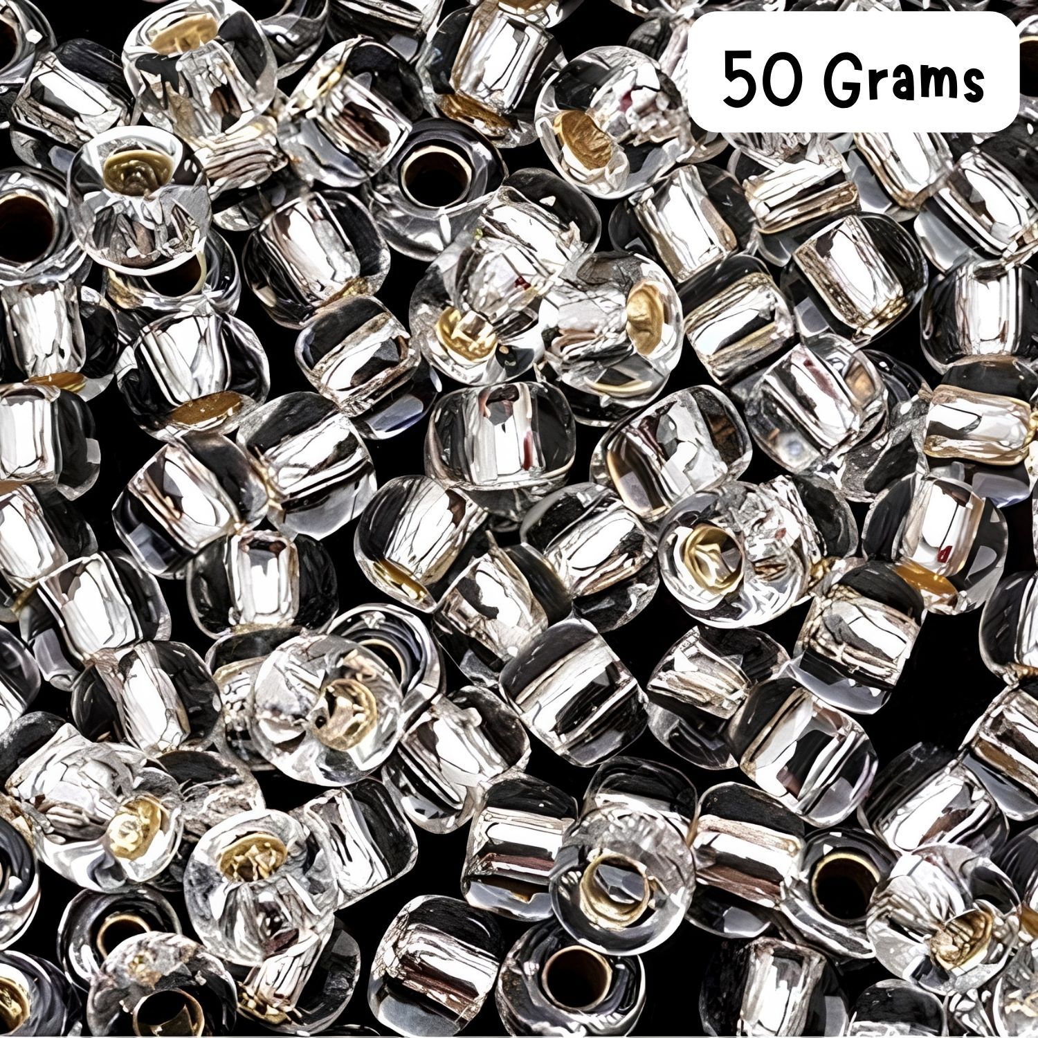 #11 Toho Seed Beads, Silver Lined Crystal, 2x2mm, 50 Grams/1.87oz, Approx 5555pcs