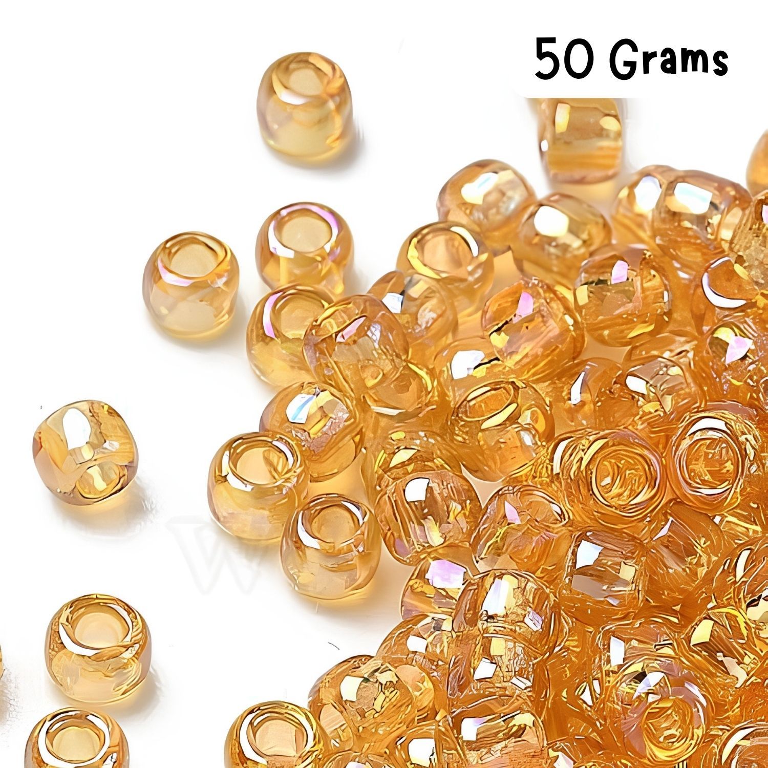 #11 Toho Seed Beads, Transparent AB Light Amber, 2x2mm, 50 Grams/1.87oz, Approx 5555pcs