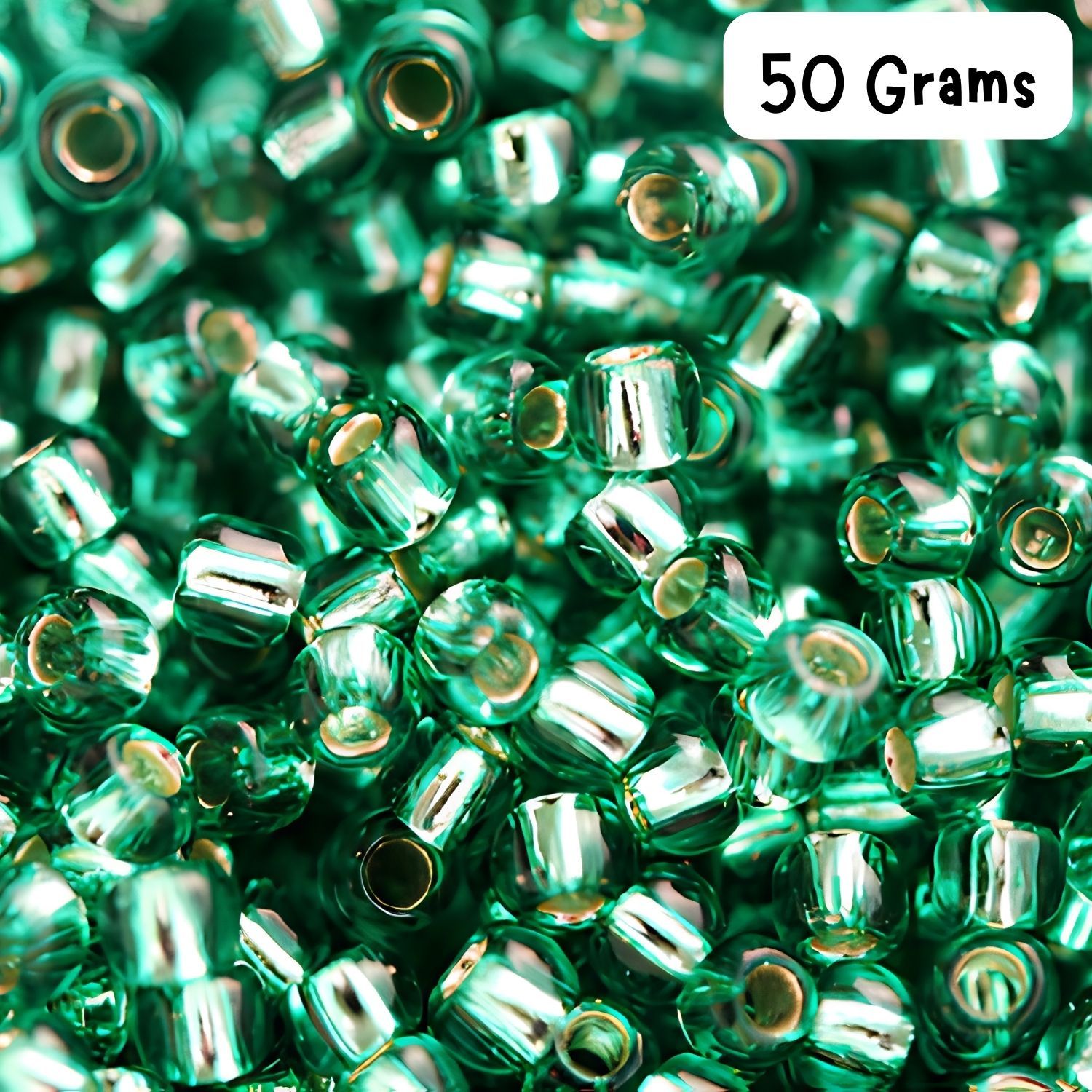 #11 Toho Seed Beads, Silver Lined Dark Peridot Green, 2x2mm, 50 Grams/1.87oz, Approx 5555pcs