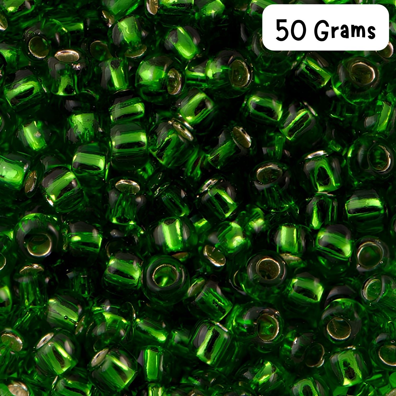 #11 Toho Seed Beads, Silver Lined Grass Green, 2x2mm, 50 Grams/1.87oz, Approx 5555pcs