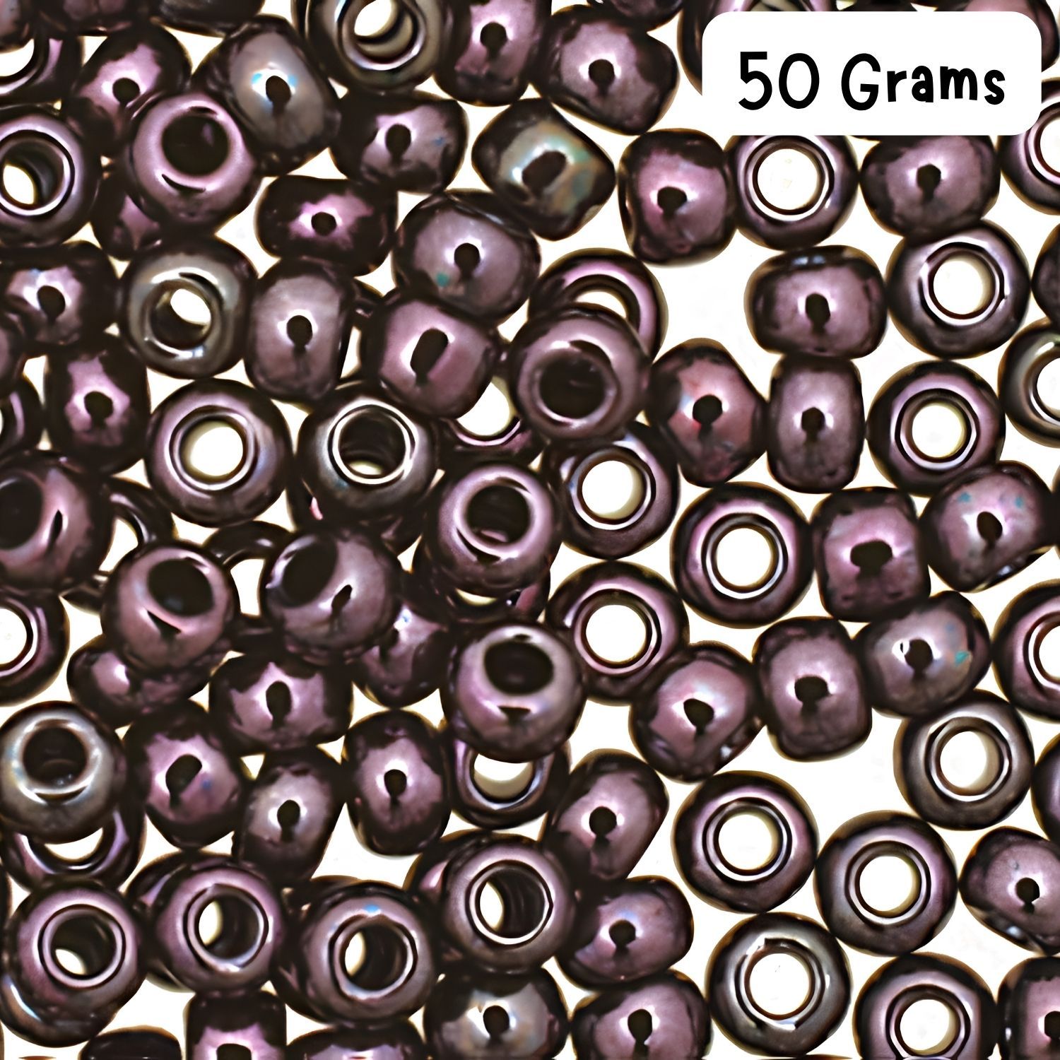 #11 Toho Seed Beads, Metallic Amethyst Gun Metal, 2x2mm, 50 Grams/1.87oz, Approx 5555pcs