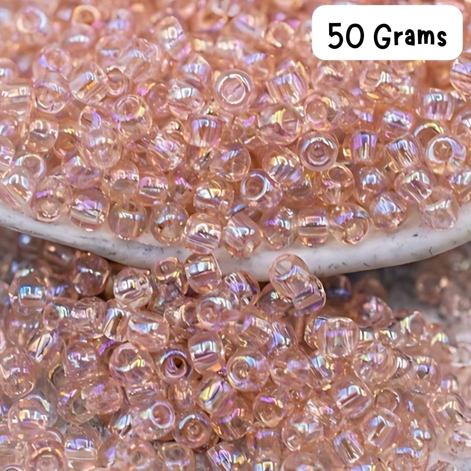 #11 Toho Seed Beads, Transparent Rosaline AB, 2x2mm, 50 Grams/1.87oz, Approx 5555pcs