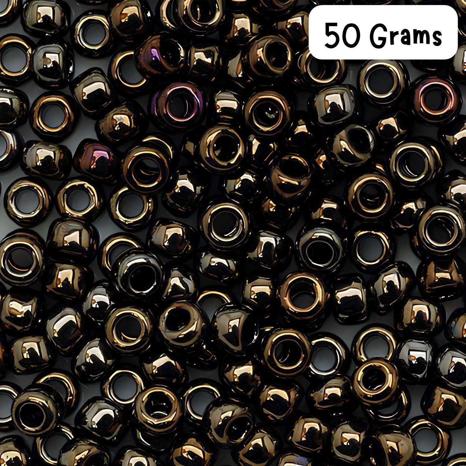 #11 Toho Seed Beads, Metallic Iris Brown, 2x2mm, 50 Grams/1.87oz, Approx 5555pcs
