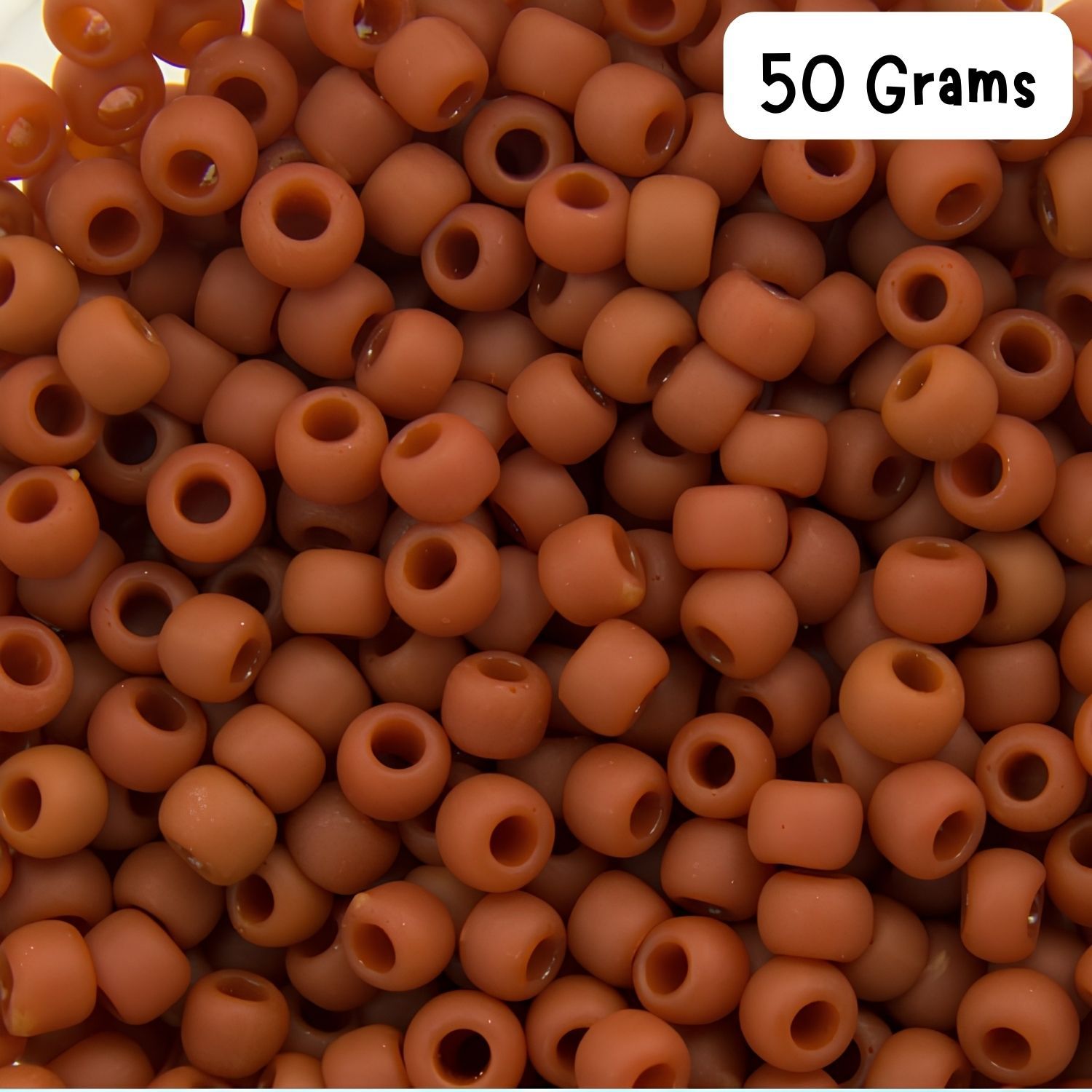 #11 Toho Seed Beads, Frosted Opaque Terra Cotta, 2x2mm, 50 Grams/1.87oz, Approx 5555pcs