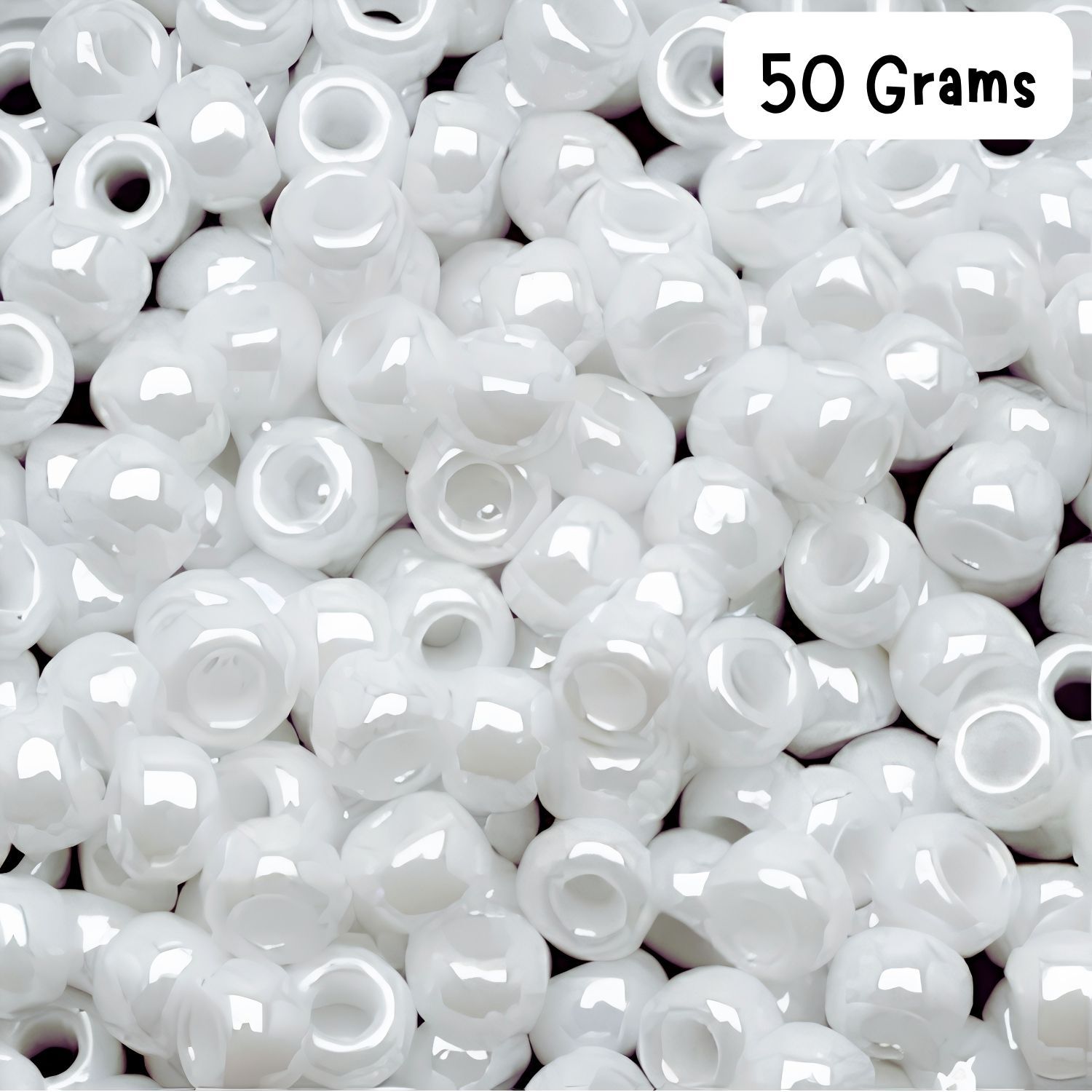 #11 Toho Seed Beads, Opaque Luster White, 2x2mm, 50 Grams/1.87oz, Approx 5555pcs