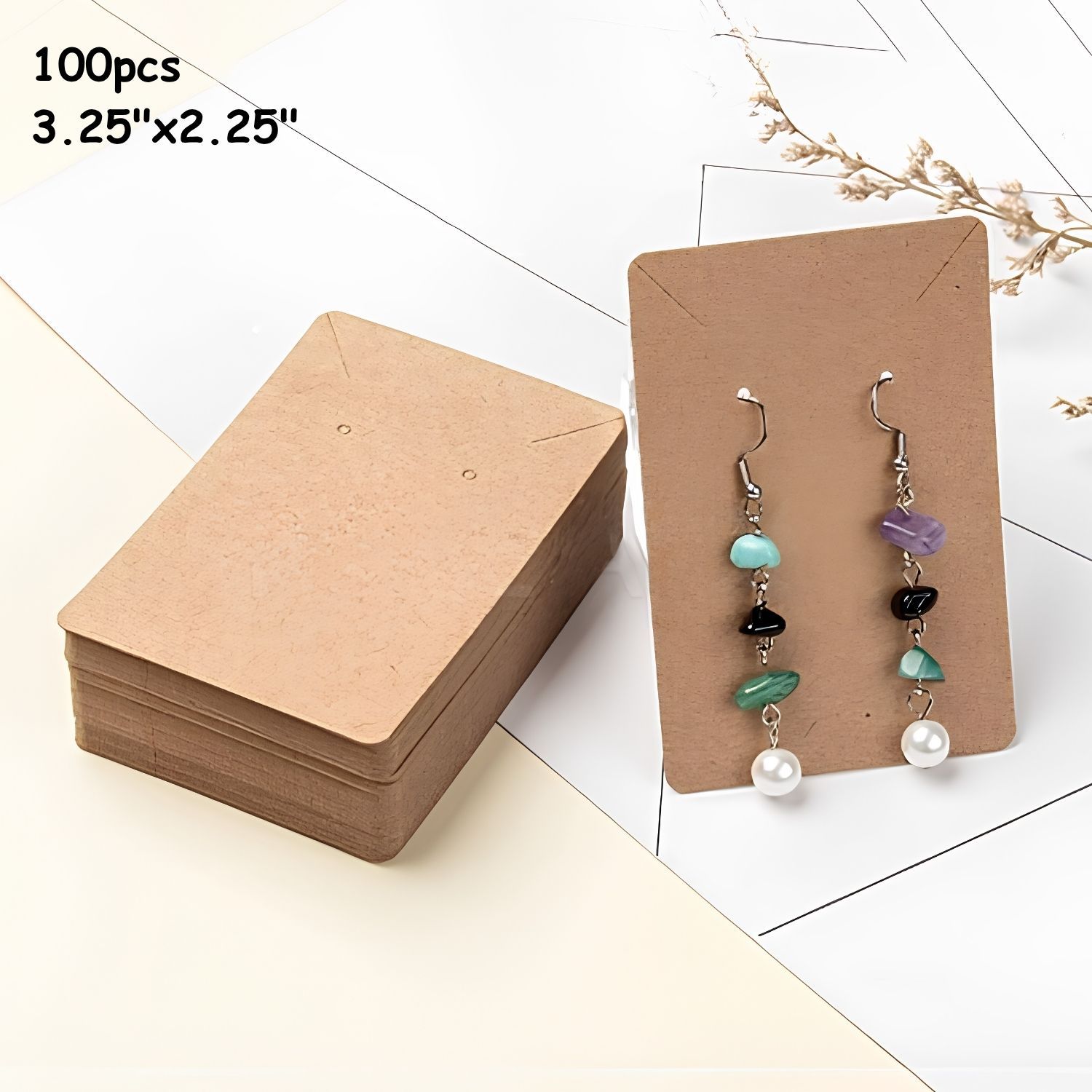 3.25"x2.25" Burly Wood Color Display Cards, 100pcs, 5.89oz
