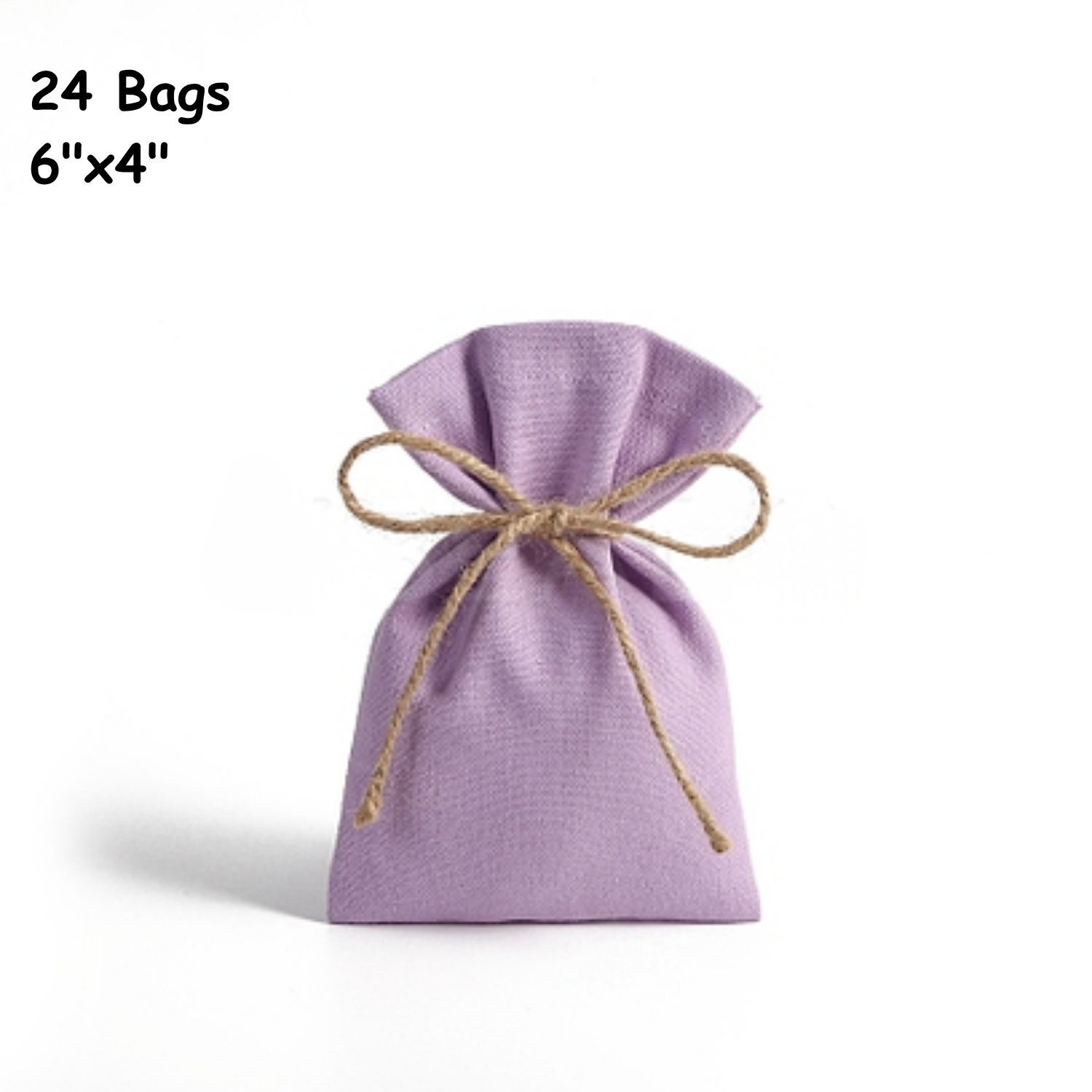 6''x4'' Pouches/Bags, Lilac, 24pcs, Cotton Polyester, 7.06oz