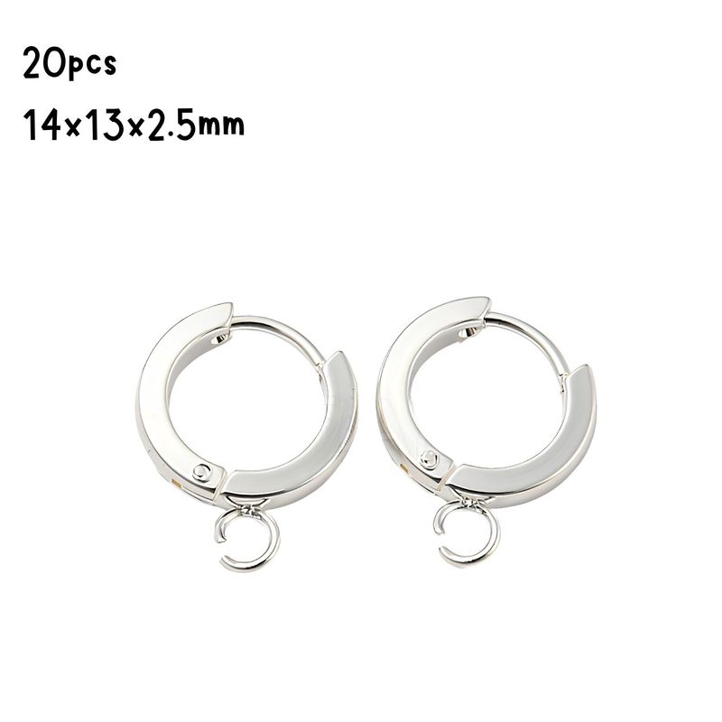 SP Stainless Steel Huggie Hoop Earrings, 20pcs, 14x13x2.5mm, w/2.7mm Loops, Pin: 1mm, 0.78oz