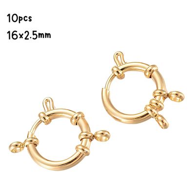 Large GP Stainless Steel Spring Ring Clasps, 10pcs, 16x2.5mm, 0.71oz