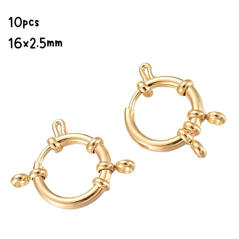 Large GP Stainless Steel Spring Ring Clasps, 10pcs, 16x2.5mm, 0.71oz