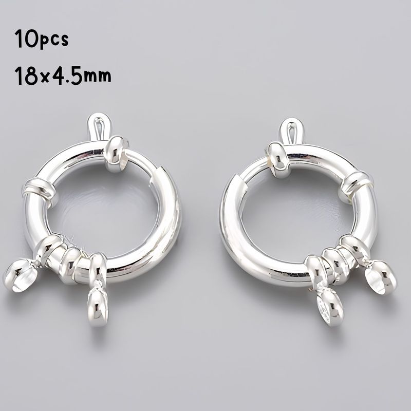 Large SP Stainless Steel Spring Ring Clasps, 10pcs, 18x4.5mm, 0.81oz