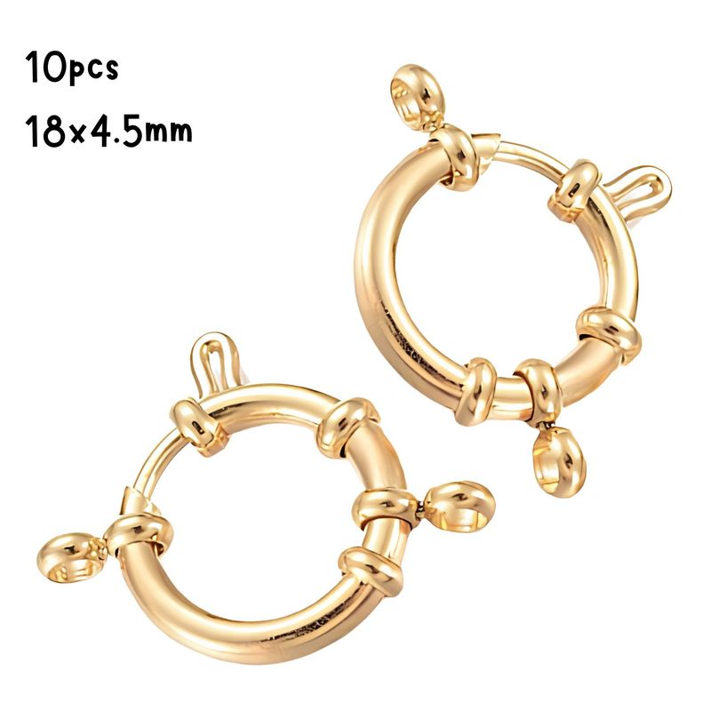 Large GP Stainless Steel Spring Ring Clasps, 10pcs, 18x4.5mm, 0.81oz
