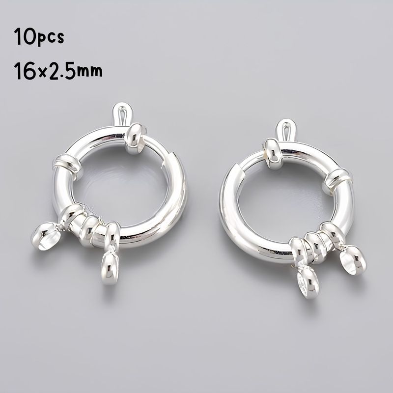 Large SP Stainless Steel Spring Ring Clasps, 10pcs, 16x2.5mm, 0.71oz