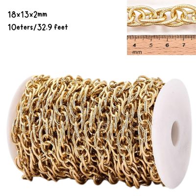 GP Aluminum Curb Chain, 18x13mm, 10 Meters/32.9 Feet, 24.52oz