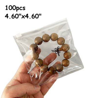 4.70"x4.70", Zip Lock Bags, 100pcs, PVC Anti Oxidation, Clear Anti-tarnish Packing Storage Pouches, 22.58oz