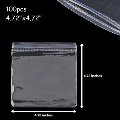 4.72"x4.72", Zip Lock Bags, 100pcs, PVC Anti Oxidation, Clear Anti-tarnish Packing Storage Pouches, 18.17oz