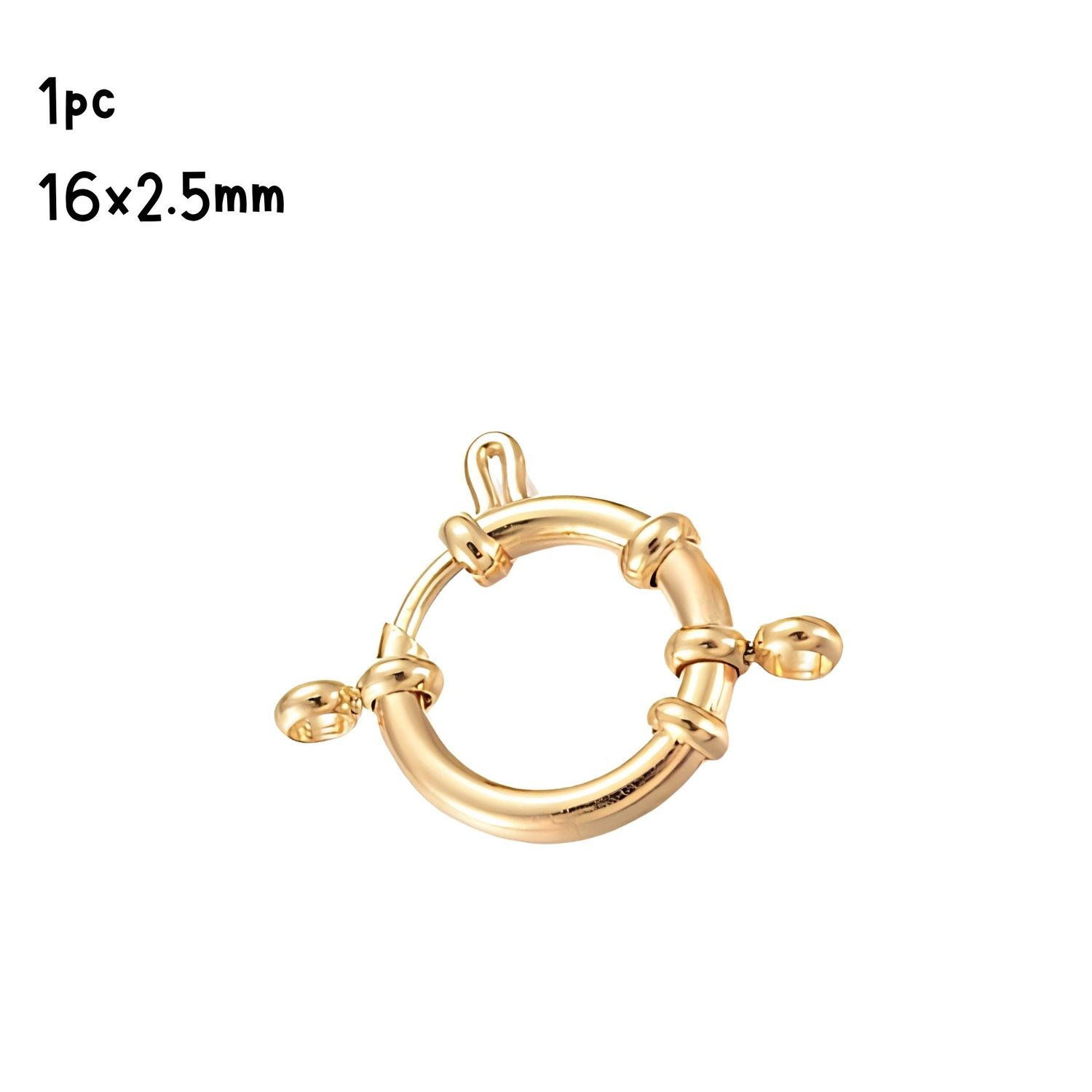 Large GP Stainless Steel Spring Ring Clasps, 1pc, 16x2.5mm, 0.18oz