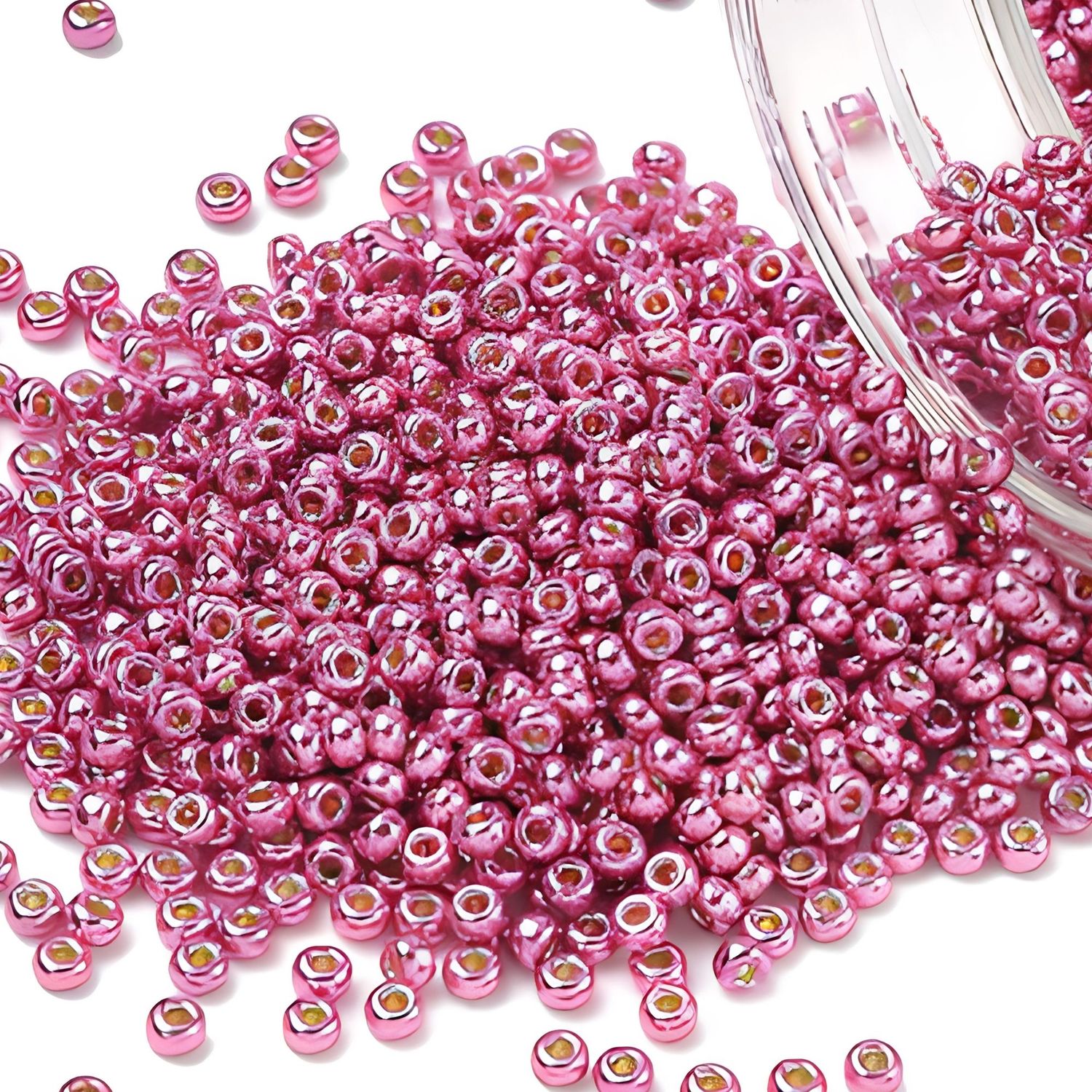#11 Miyuki Rocailles Seed Beads - Duracoat Galvanized Hot Pink, 11-4210, 10 Grams/0.35oz, Approx 1110pcs