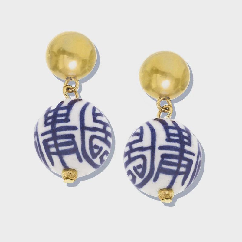 ER Blue &amp; White Margaret Drop