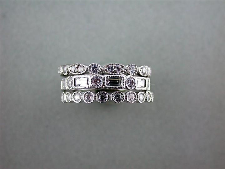 SS Thin CZ Stackable Ring