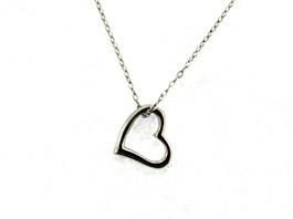 NL SS Tilting Heart Pendant