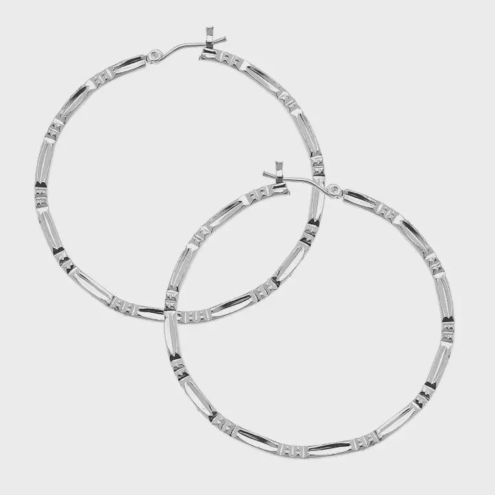 Silver Plated Hoop Earrings (1340g)