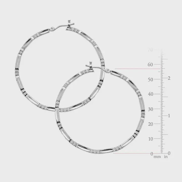 Silver Plated Hoop Earrings (1340g)