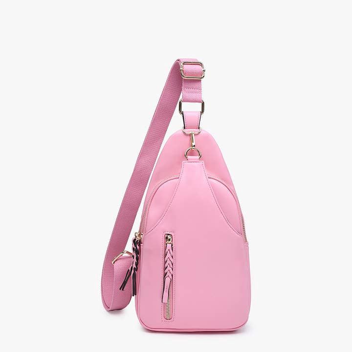 &quot;Nikki&quot; Sling Pack Bag, Color: Bubblegum