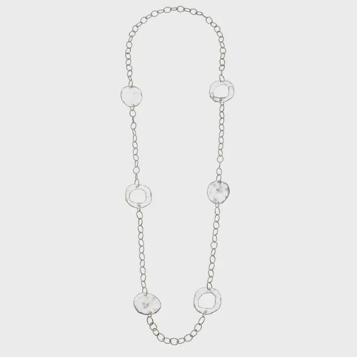 Circle Long Chain Necklace (3432R)