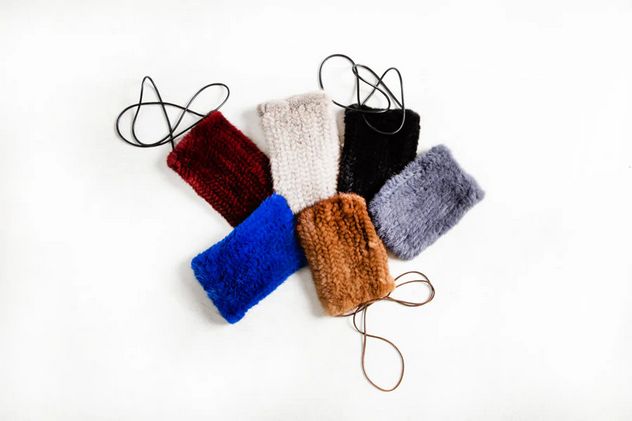 Kelli Kouri Mink Cell Phone Holder (9375)