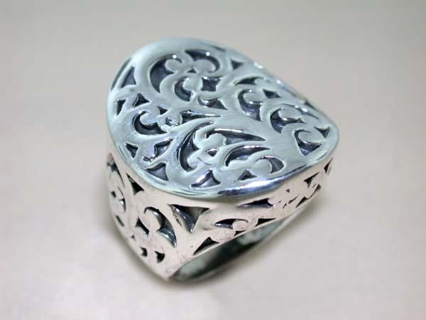 SS Antique Tree of Life Ring, Size: 6