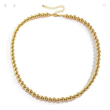 Gold Ball &amp; Chain Necklace
