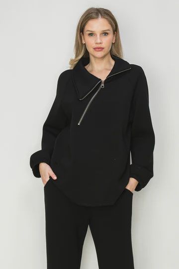 Joh. Freya Top w/Zipper (54356FT) Black
