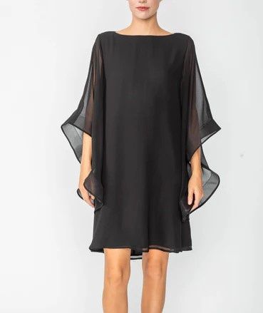 IC Chiffon Dress w/Wide Sleeves