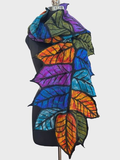 Pomegranate Moon &quot;Leaf Work&quot; Scarf