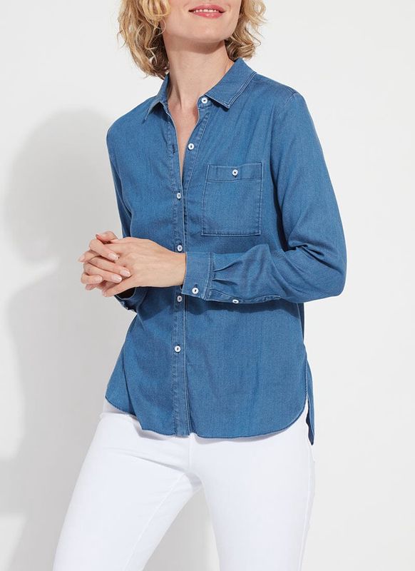 Lysee&#39; Drew Stretch Chambray Shirt